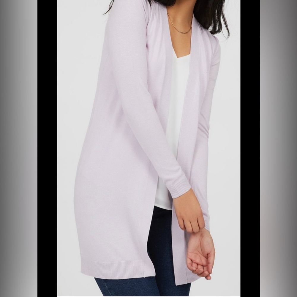 Open Front Knit Duster colour periwinkle